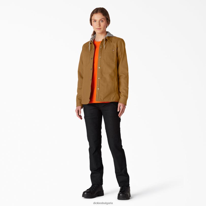 Жени Dickies риза с патешка качулка кафява патица (bd) облекло R2PH82281