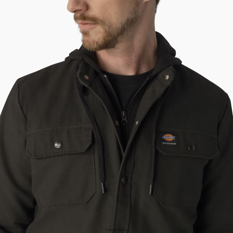 мъже Dickies яке с патешка риза за скейтборд черно (bk) облекло R2PH81026