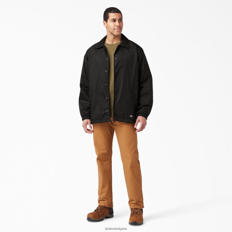 мъже Dickies предно яке с щракване черно (bk) облекло R2PH81030