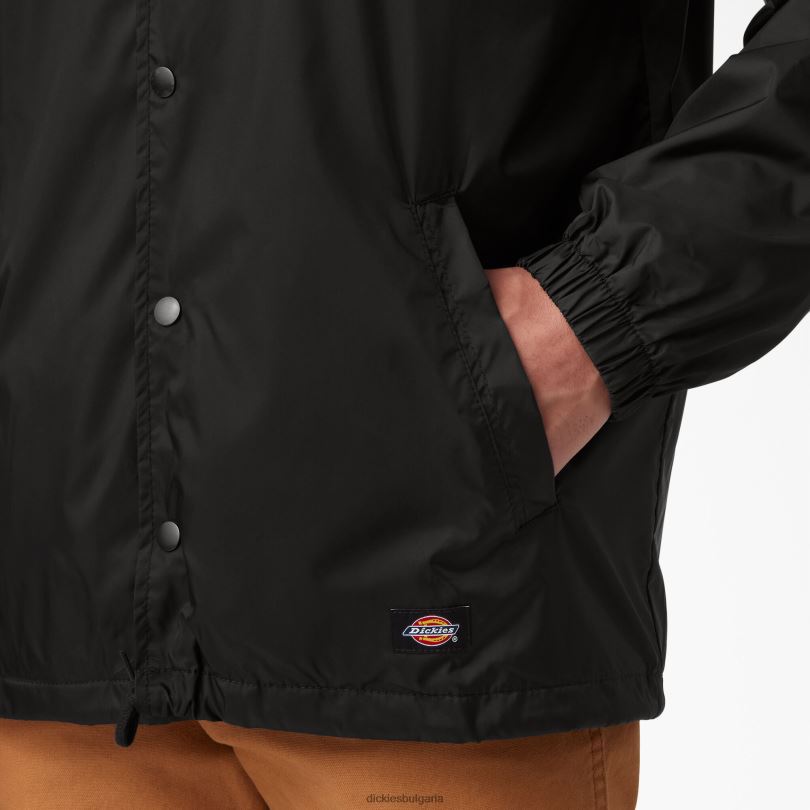 мъже Dickies предно яке с щракване черно (bk) облекло R2PH81030