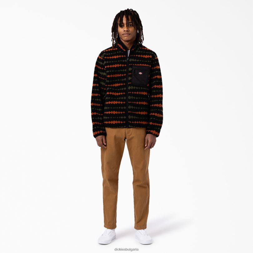 мъже Dickies фалквилско поларено яке черно/военно зелено (bmn) облекло R2PH81164