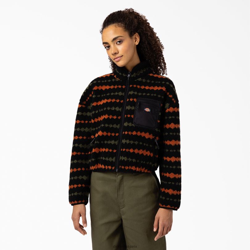 Жени Dickies фалквилско поларено яке черно/военно зелено (bmn) облекло R2PH82359