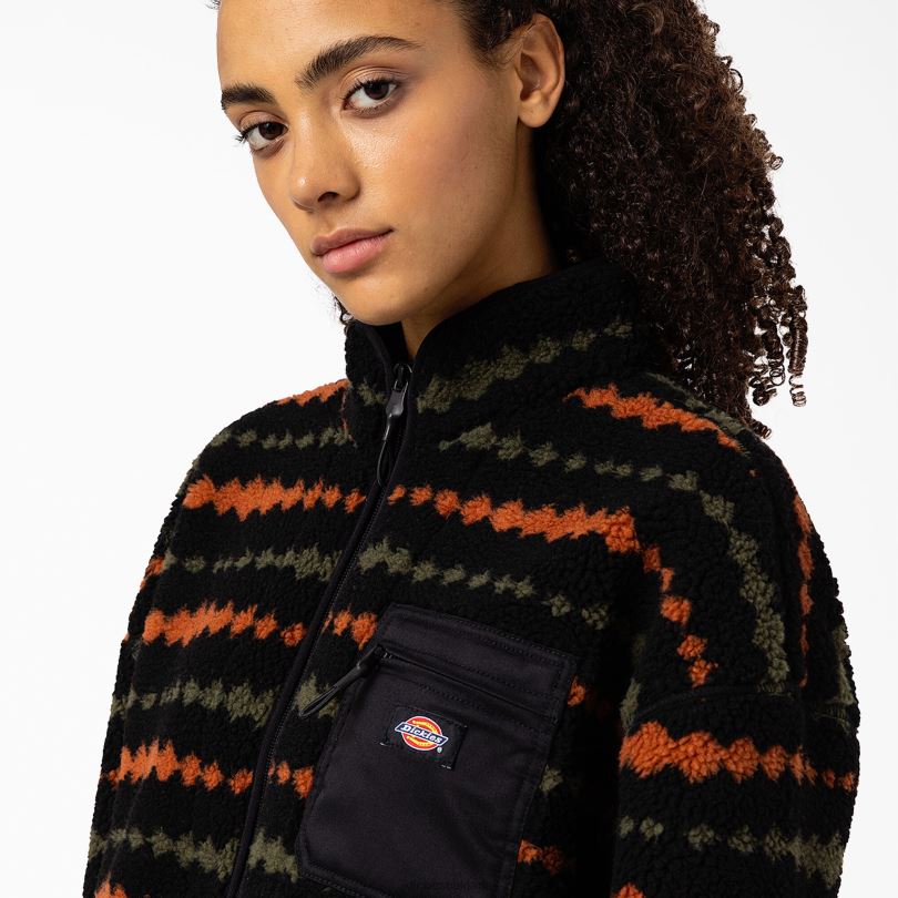 Жени Dickies фалквилско поларено яке черно/военно зелено (bmn) облекло R2PH82359