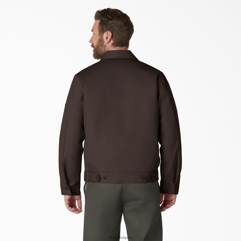 мъже Dickies изолирано яке Айзенхауер тъмно кафяво (db) облекло R2PH8965