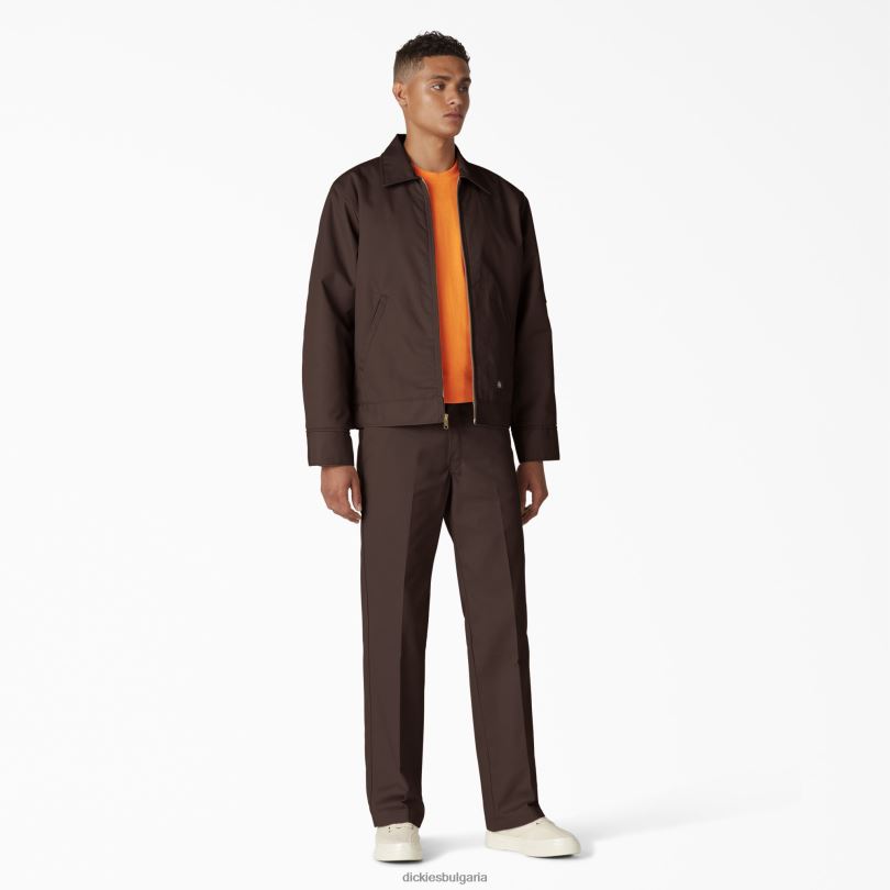 мъже Dickies изолирано яке Айзенхауер тъмно кафяво (db) облекло R2PH8965