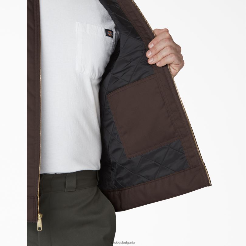мъже Dickies изолирано яке Айзенхауер тъмно кафяво (db) облекло R2PH8965