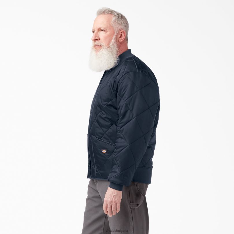 мъже Dickies диамантено ватирано яке тъмно синьо (dn) облекло R2PH81019