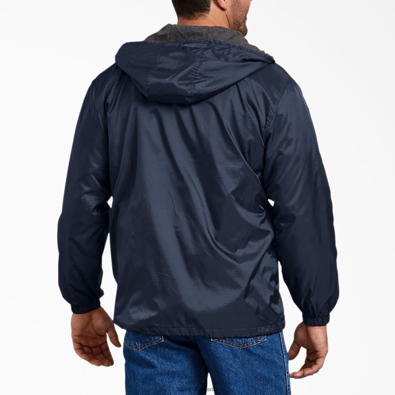 мъже Dickies найлоново яке с качулка с поларена подплата тъмно синьо (dn) облекло R2PH81047