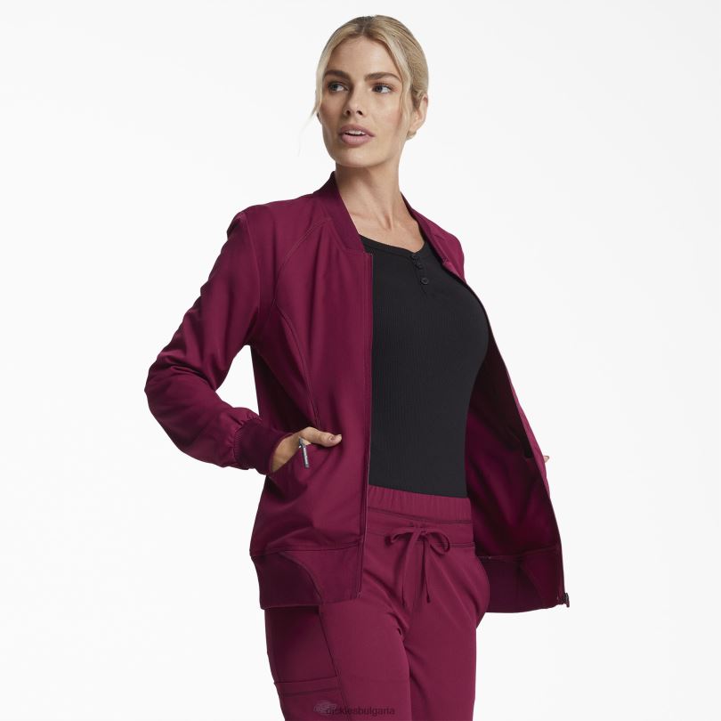 Жени Dickies dynamix яке с цип отпред вино (спечеля) облекло R2PH82632