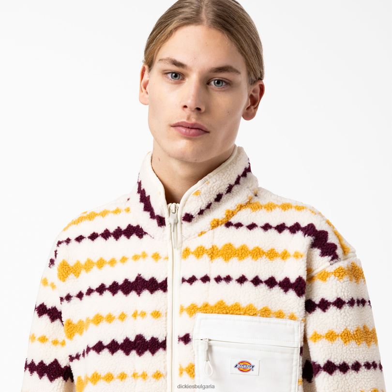 мъже Dickies фалквилско поларено яке екрю/грозде (egd) облекло R2PH81165