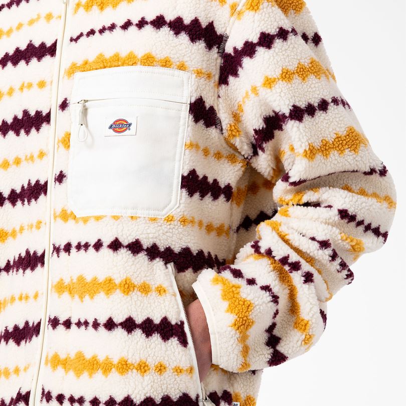 мъже Dickies фалквилско поларено яке екрю/грозде (egd) облекло R2PH81165