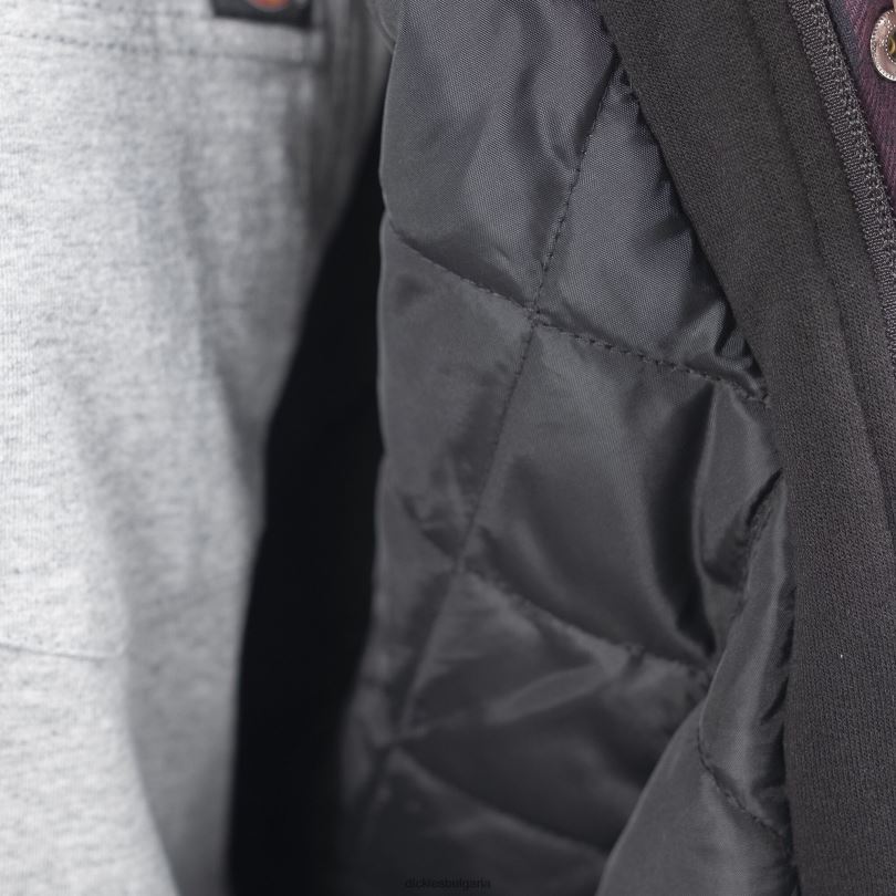 мъже Dickies фланелена фланелена риза с качулка и спокойна форма гроздово вино биволско каре (gpn) облекло R2PH81006