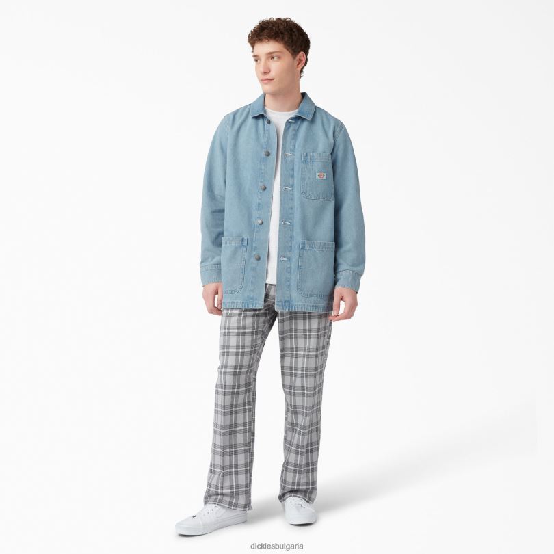 мъже Dickies дънково палто за работа светъл деним (ltd) облекло R2PH8992