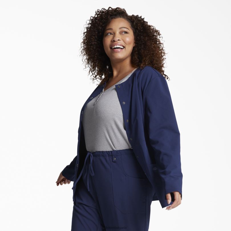 Жени Dickies екстремно разтегливо яке с щракване отпред морско синьо (nvy) облекло R2PH82647