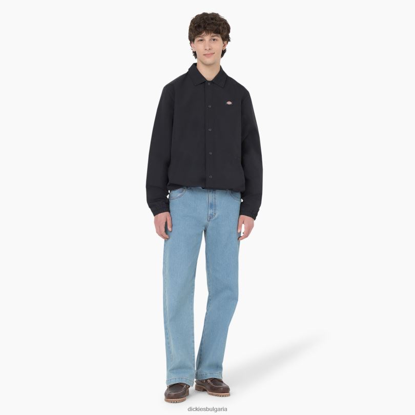 мъже Dickies яке oakport coach черен (bkx) облекло R2PH8989