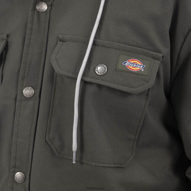 мъже Dickies ватирана риза с качулка икона за спокойна форма маслинено зелено (og) облекло R2PH81054