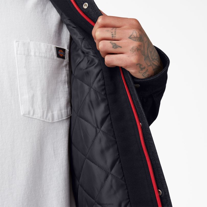 мъже Dickies дънкова риза за скейтборд изплакнато индиго синьо (rnb) облекло R2PH81197