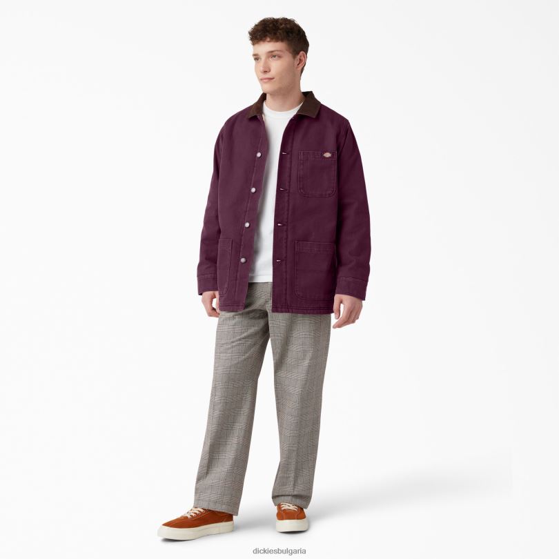 мъже Dickies палто за работа с патешка подплата вино от грозде (srw) облекло R2PH81102