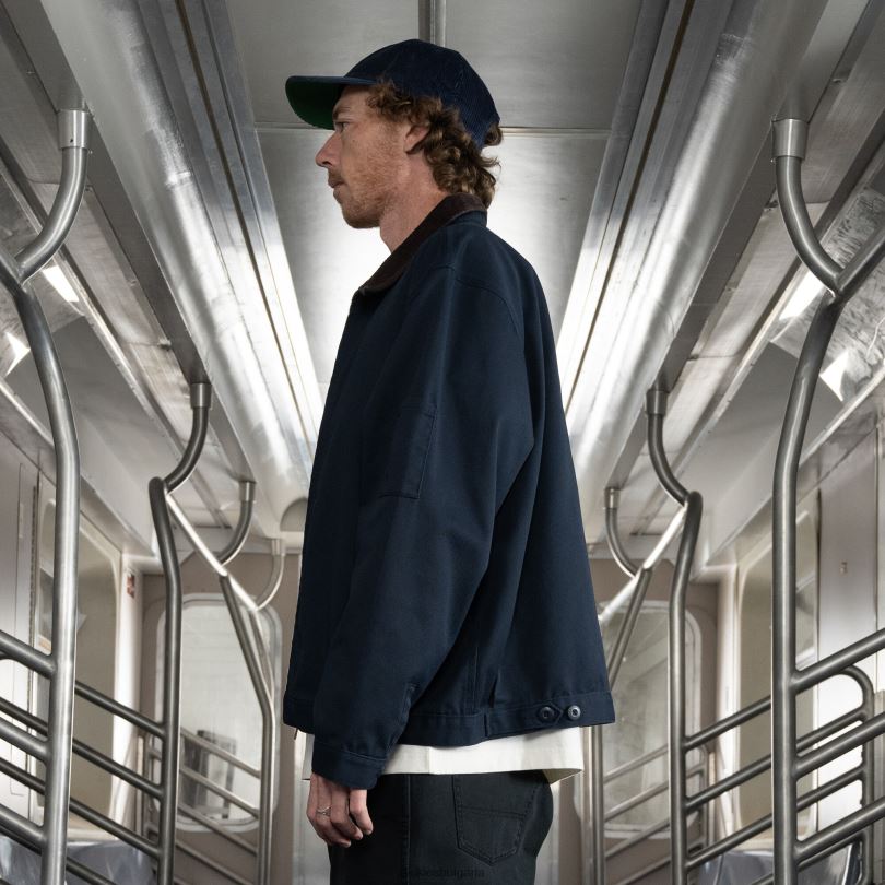 мъже Dickies Яке на Джейк Хейс, измито от камъни Айзенхауер stonewashed ink navy (sik) облекло R2PH8988