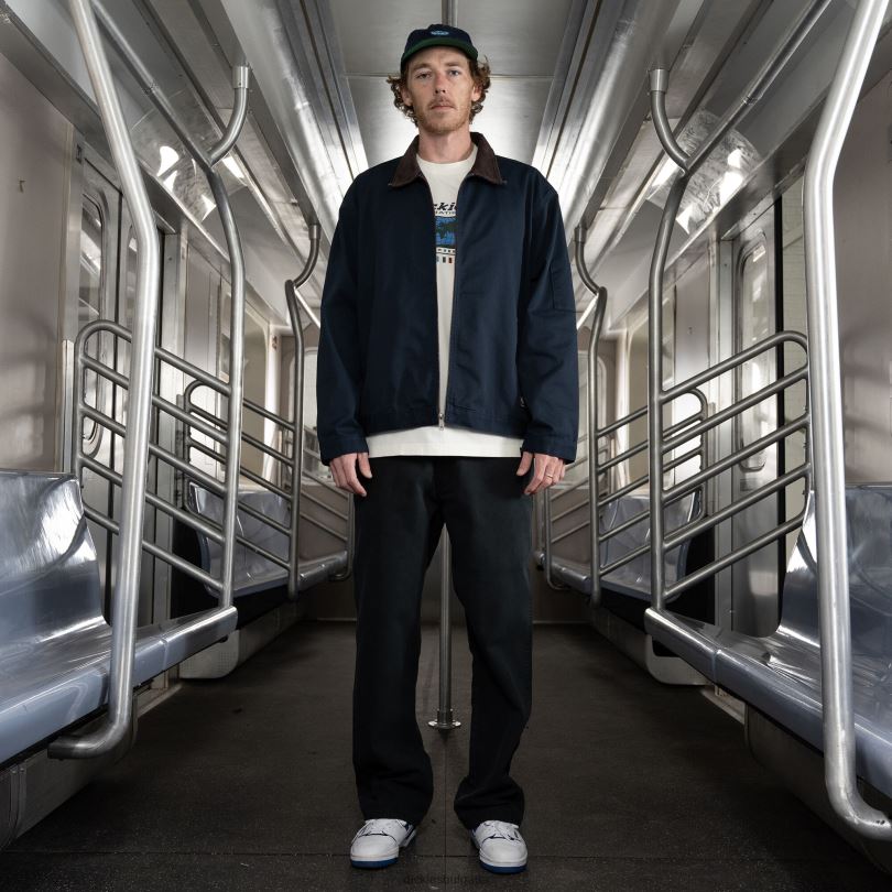 мъже Dickies Яке на Джейк Хейс, измито от камъни Айзенхауер stonewashed ink navy (sik) облекло R2PH8988