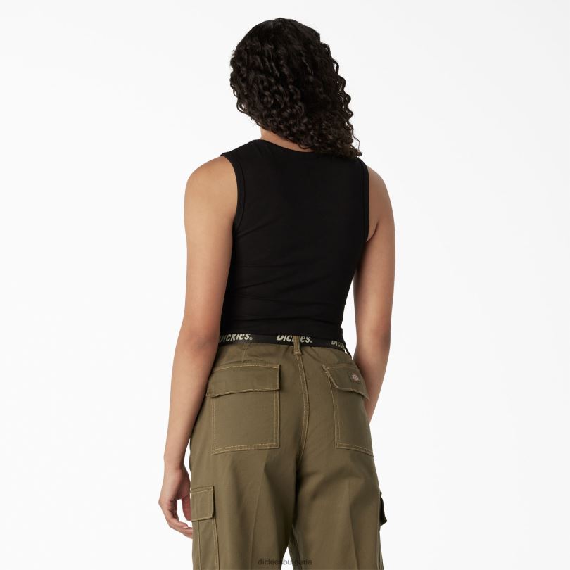 Жени Dickies графичен изрязан потник черно (kbk) облекло R2PH82112