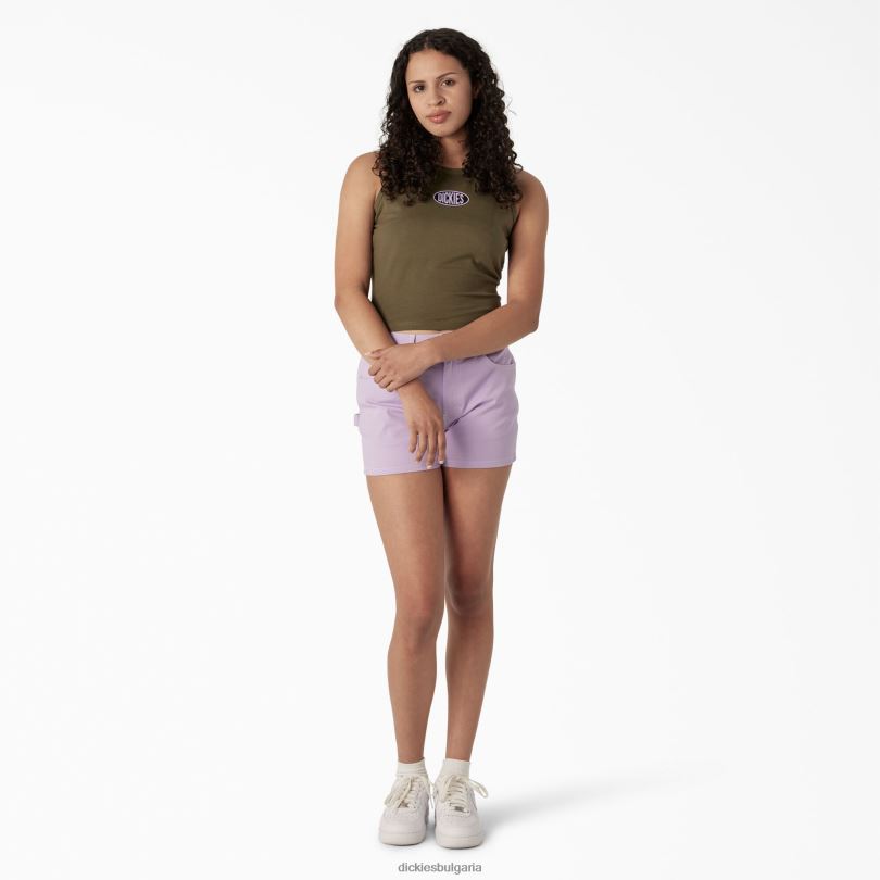 Жени Dickies състезателен потник военно зелено (ml) облекло R2PH82172