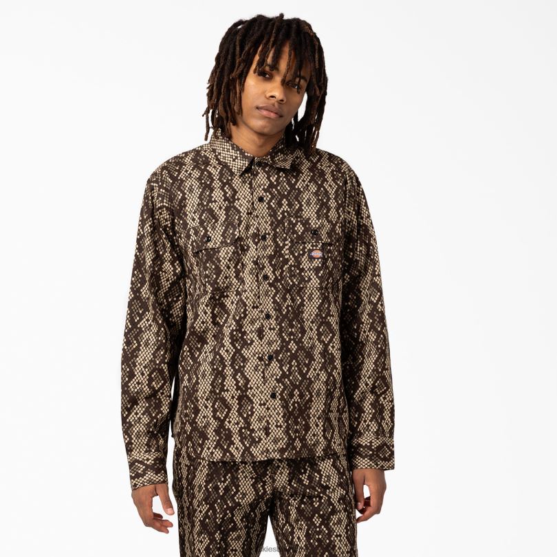 мъже Dickies риза с дълъг ръкав Camden черно (bk) облекло R2PH8853