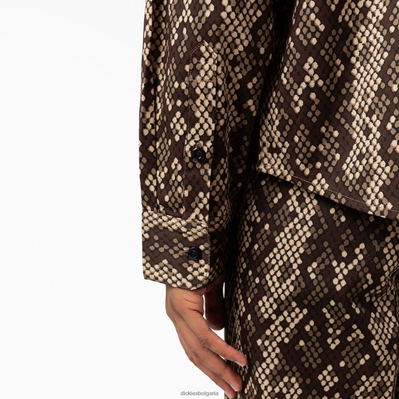 мъже Dickies риза с дълъг ръкав Camden черно (bk) облекло R2PH8853