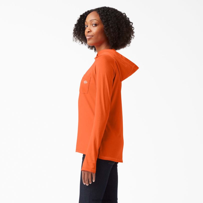 Жени Dickies слънчева тениска с охлаждащо действие ярко оранжево (бод) облекло R2PH81659