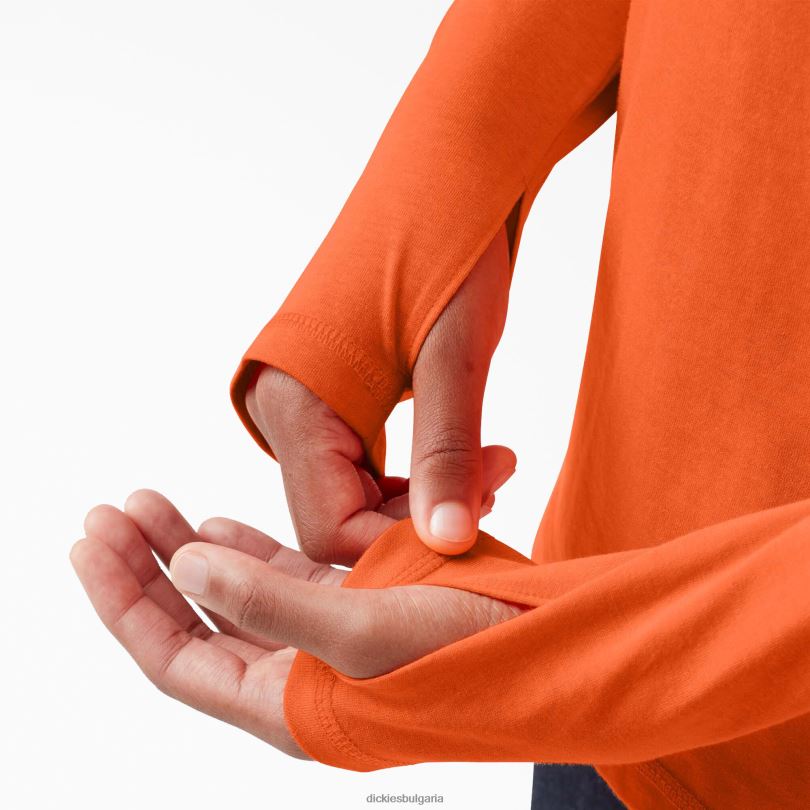 Жени Dickies слънчева тениска с охлаждащо действие ярко оранжево (бод) облекло R2PH81659