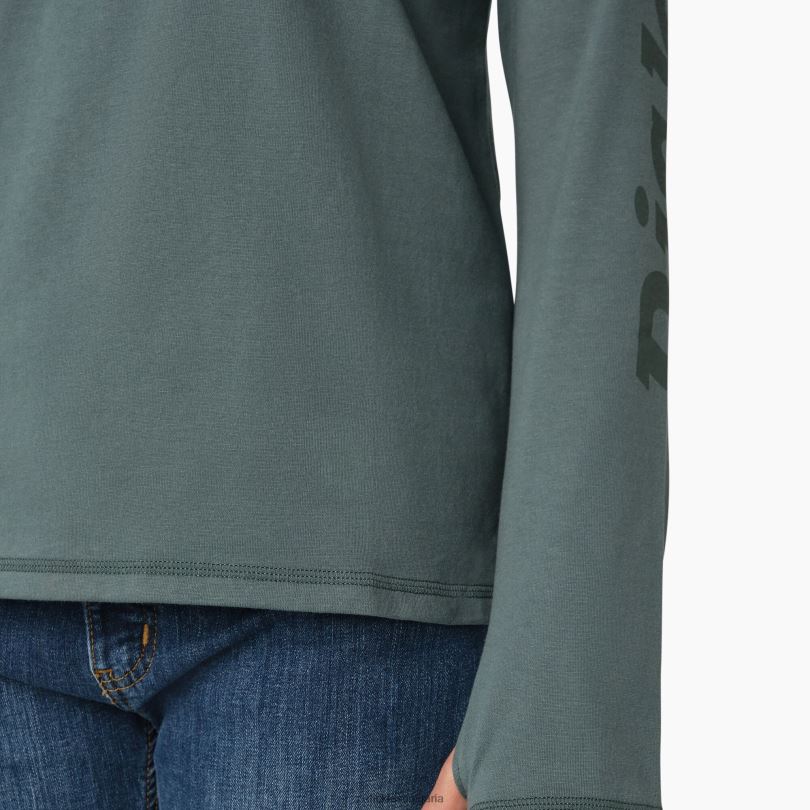 Жени Dickies слънчева тениска с охлаждащо действие линкълн грийн (лн) облекло R2PH81665