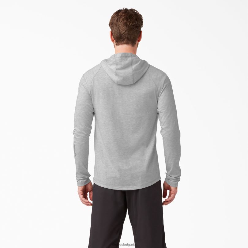 мъже Dickies слънчева тениска с охлаждащо действие пепеляво сиво (ag) облекло R2PH8650