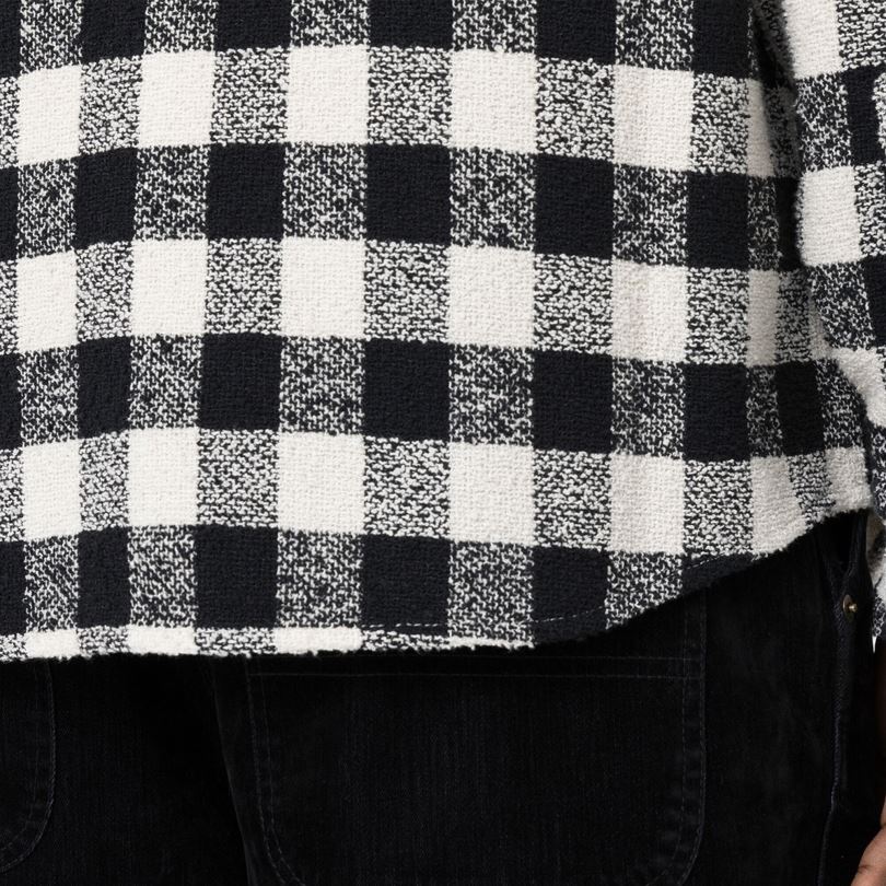 мъже Dickies риза от туид на церемонията по откриването черно бяло каре (awp) облекло R2PH8937