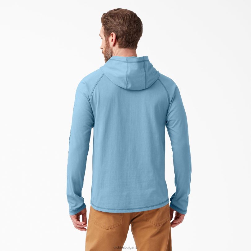 мъже Dickies слънчева тениска с охлаждащо действие прашно синьо (dl) облекло R2PH8653