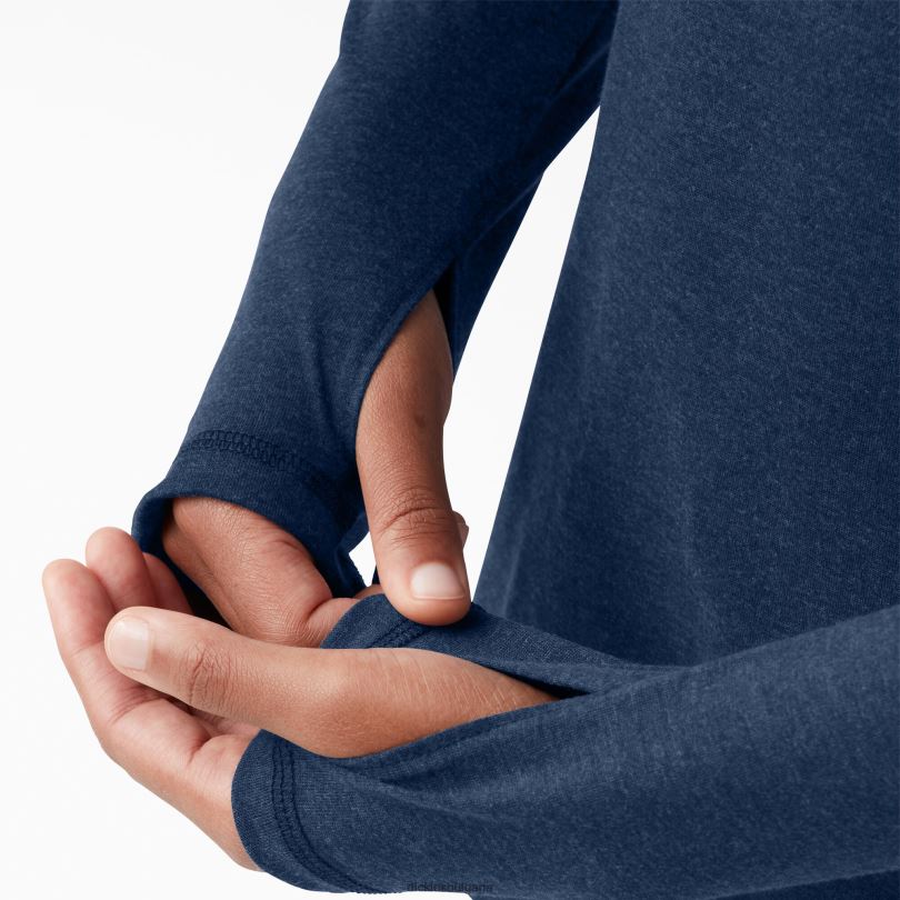 Жени Dickies слънчева тениска с охлаждащо действие тъмно синьо хедър (dnh) облекло R2PH81661