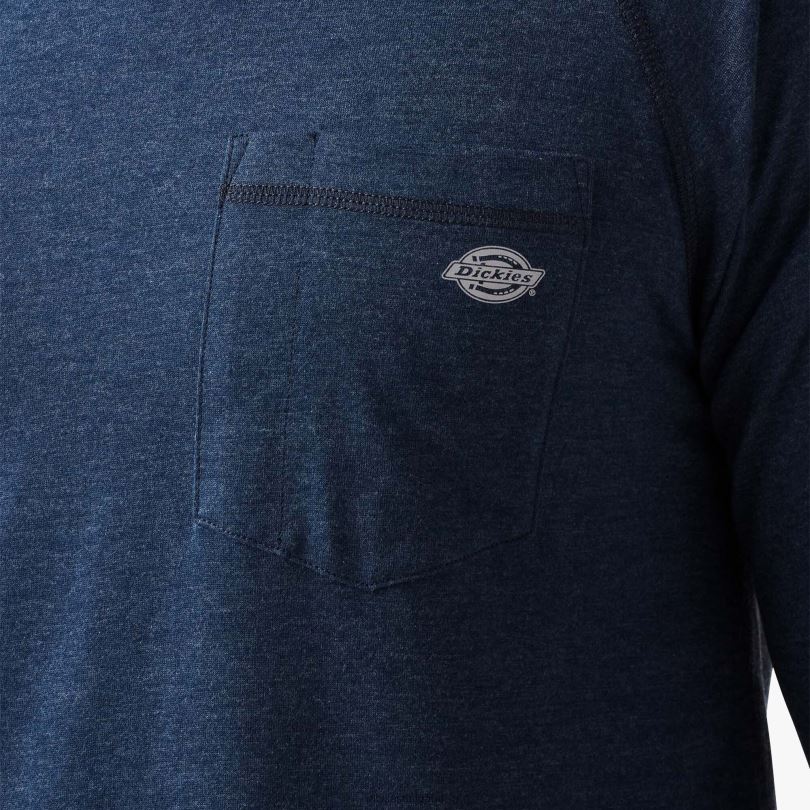 мъже Dickies слънчева тениска с охлаждащо действие тъмно синьо хедър (dnh) облекло R2PH8654