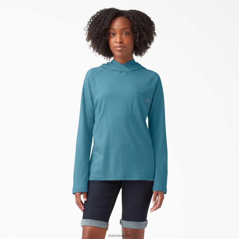 Жени Dickies слънчева тениска с охлаждащо действие дълбоко небе (esd) облекло R2PH81662