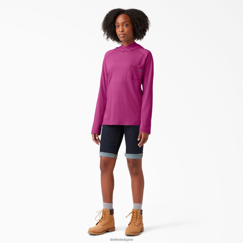 Жени Dickies слънчева тениска с охлаждащо действие фестивална фуксия (f2f) облекло R2PH81664