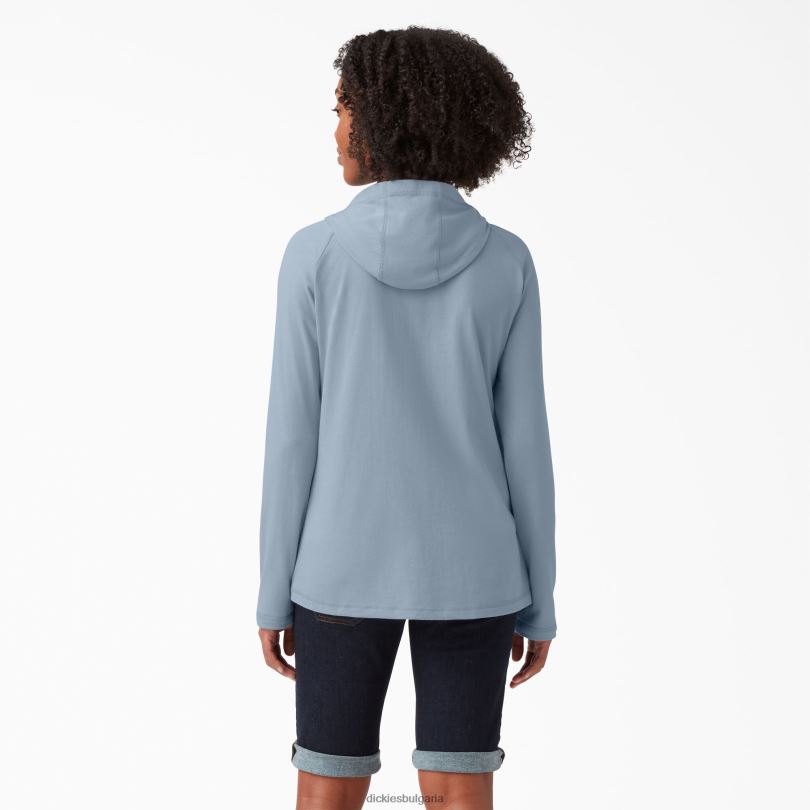 Жени Dickies слънчева тениска с охлаждащо действие мъгливо синьо (fe) облекло R2PH81663