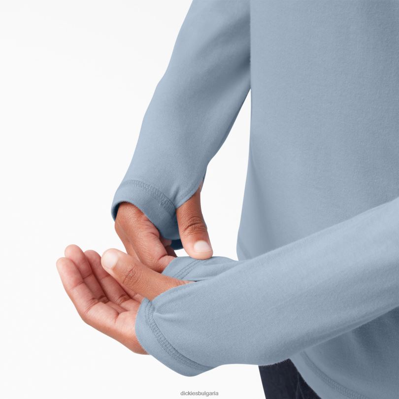 Жени Dickies слънчева тениска с охлаждащо действие мъгливо синьо (fe) облекло R2PH81663