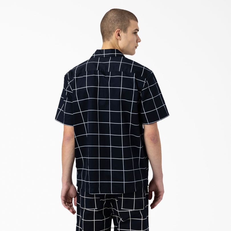 мъже Dickies риза с къс ръкав за скейтборд среща мастило синьо (ik) облекло R2PH8753