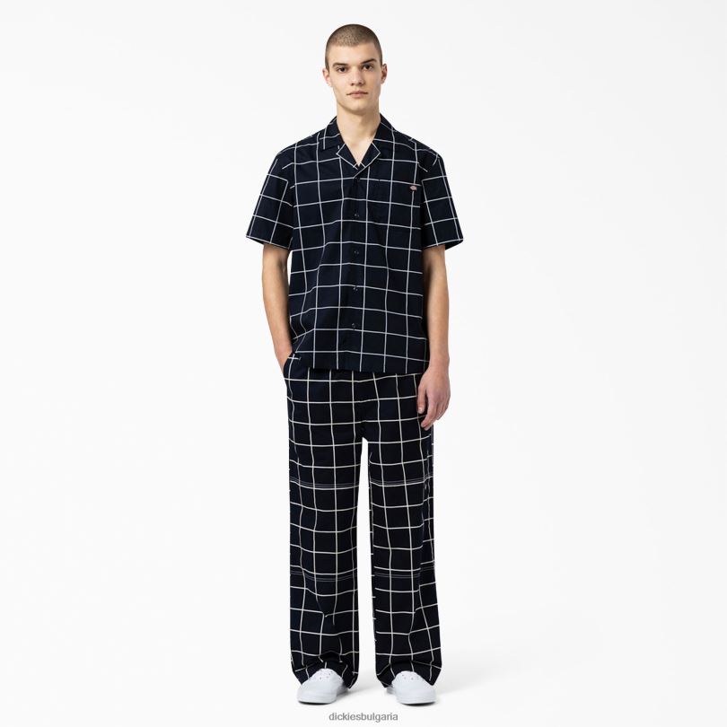 мъже Dickies риза с къс ръкав за скейтборд среща мастило синьо (ik) облекло R2PH8753