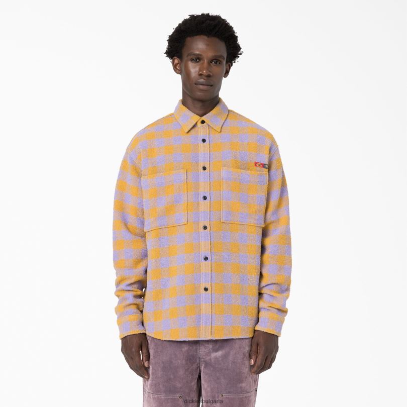 мъже Dickies риза от туид на церемонията по откриването люляк (lc) облекло R2PH8938