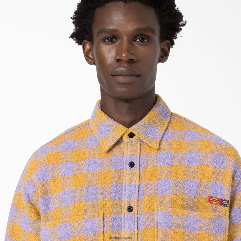 мъже Dickies риза от туид на церемонията по откриването люляк (lc) облекло R2PH8938