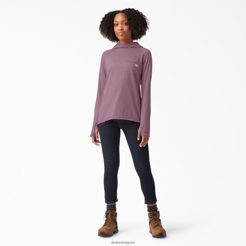 Жени Dickies слънчева тениска с охлаждащо действие лилава сянка хедър (vsh) облекло R2PH81668