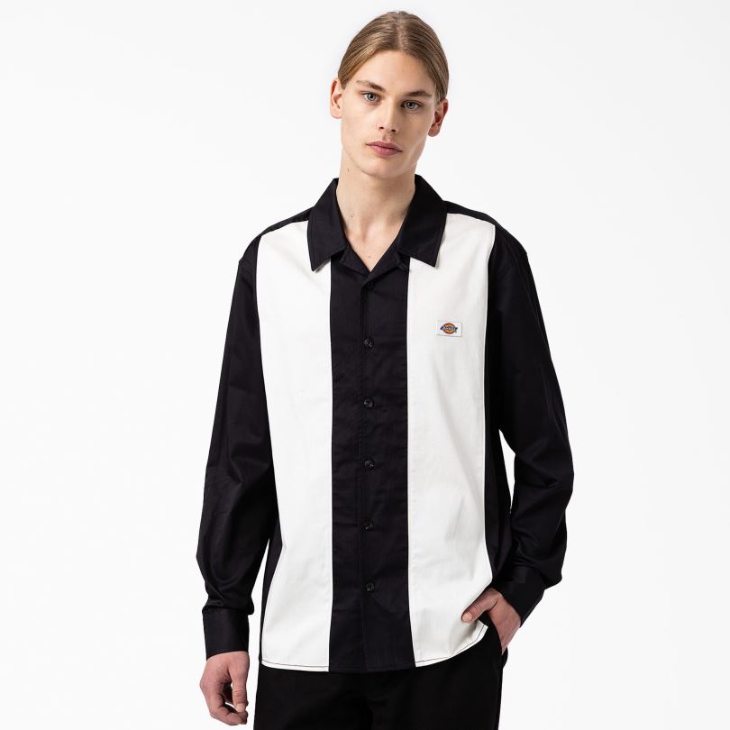 мъже Dickies риза с дълъг ръкав westover черен (bkx) облекло R2PH8837