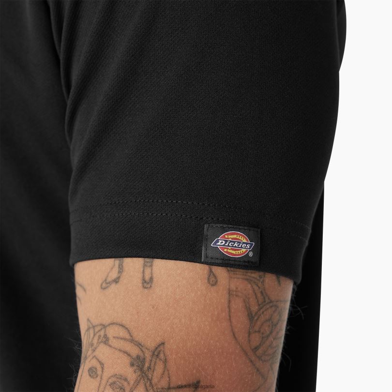 мъже Dickies поло риза с къс ръкав черен (bkx) облекло R2PH8670