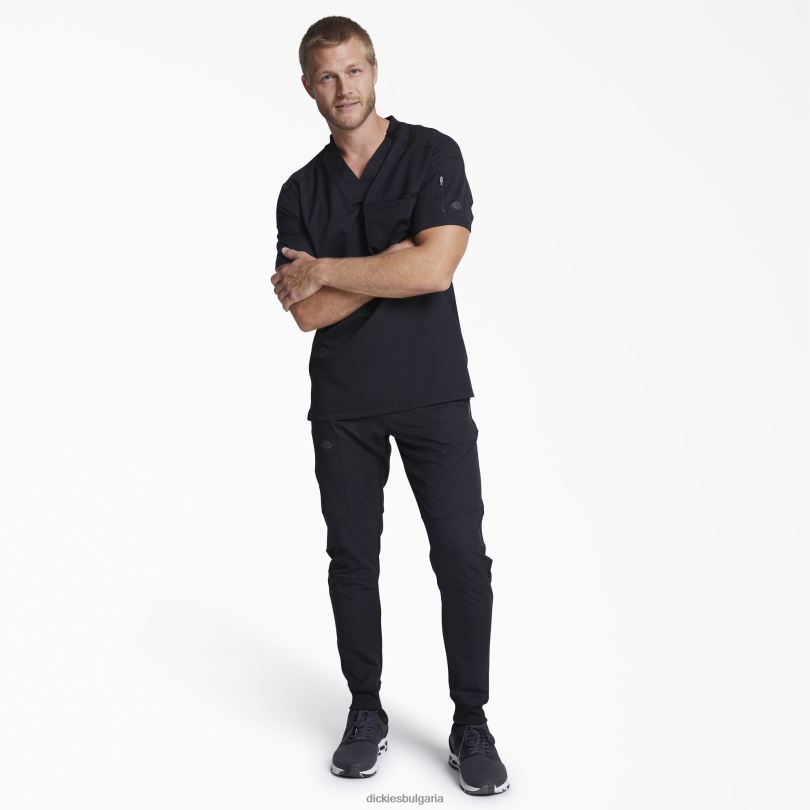 мъже Dickies dynamix горнище с v-образно деколте и джоб с цип черно (черно) облекло R2PH81246