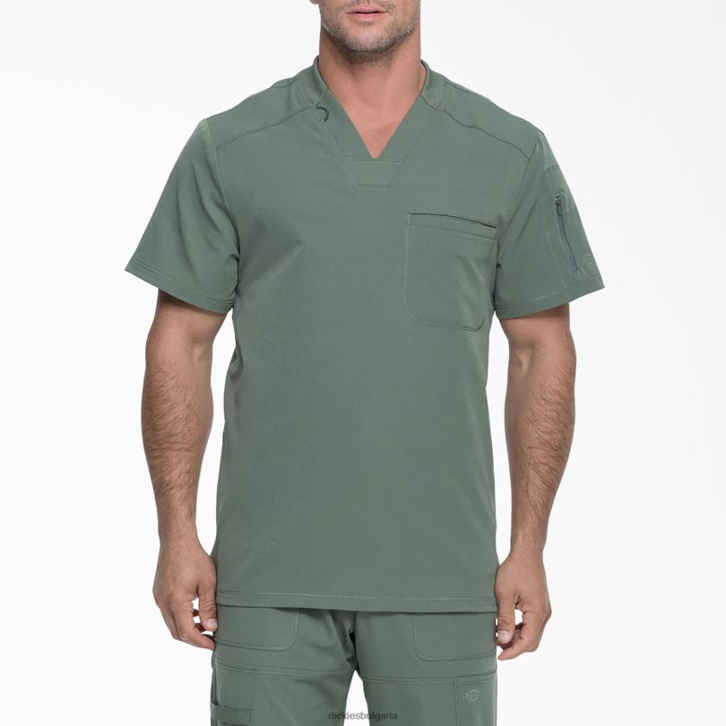 мъже Dickies dynamix горнище с v-образно деколте и джоб с цип маслинено зелено (оли) облекло R2PH81252