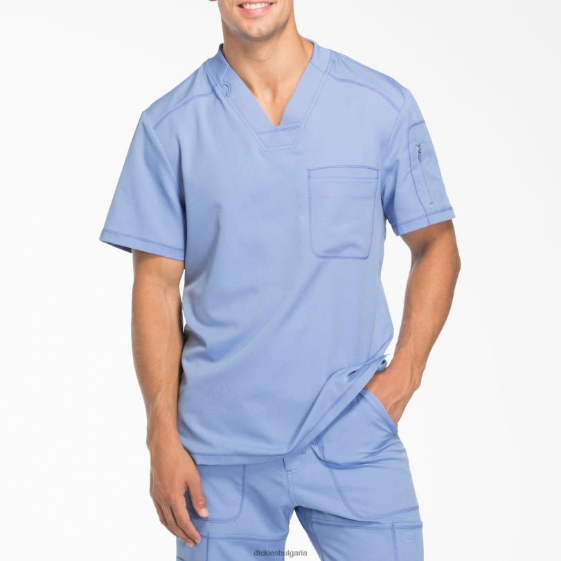 мъже Dickies dynamix горнище с v-образно деколте и джоб с цип ceil blue (cbl) облекло R2PH81247